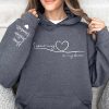 Mom Heart Sleeve Hoodie