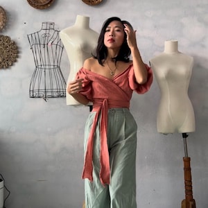 Organic Cotton 7-Way Wrap Blouse