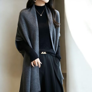 Asymmetric Merino Wool Cardigan